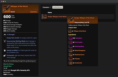 (Work In Progress) New World Database contains all the information about items, quests, crafting recipes, perks, abilities, population numbers and much more. . Newworld db